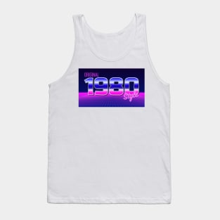 Original 1980 Style - 80s Neon Grid Nostalgia Tank Top